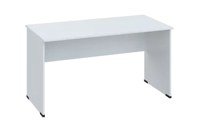 EPL 27 - 14 stůl kancelářský, dřevěná podnož, deska 25 mm, široký 1400 mm, bílá